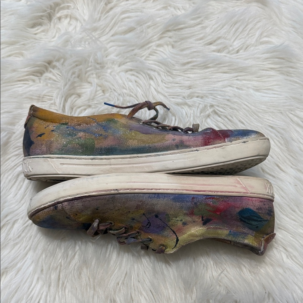 Birkenstock Multicolor Paint-Splatter Canvas Sneakers - Picture 4 of 7